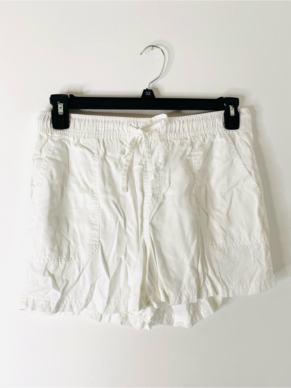 C&C California White Lyocell Utility Drawstring Shorts